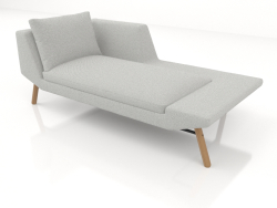 Chaiselongue 177 mit Armlehne links (Holzbeine)