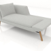 Modelo 3d Chaise longue 177 com apoio de braço à esquerda (pernas de madeira) - preview