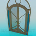 3d model Puerta doble con cristal - vista previa