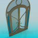 3d model Puerta doble con cristal - vista previa