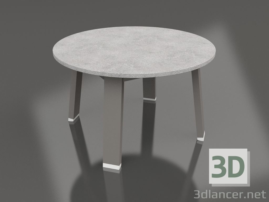 modèle 3D Table d'appoint ronde (Gris quartz, DEKTON) - preview