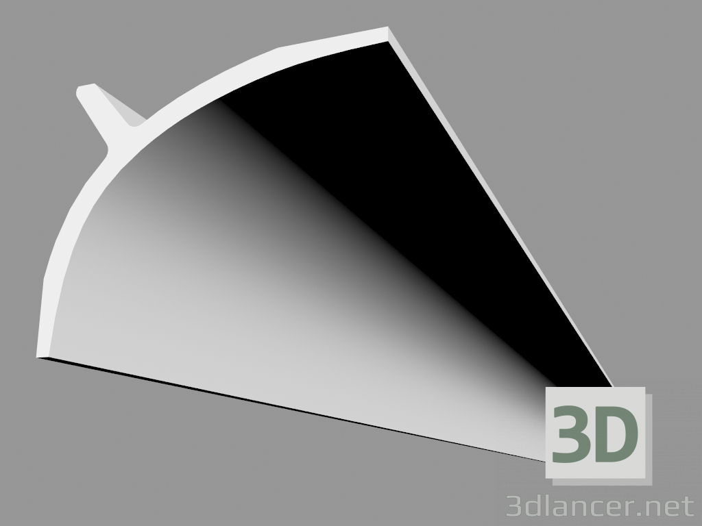 3D modeli Korniş (ve gizli aydınlatma için, perdeler için profil) C991 (200 x 11 x 14 cm) - önizleme