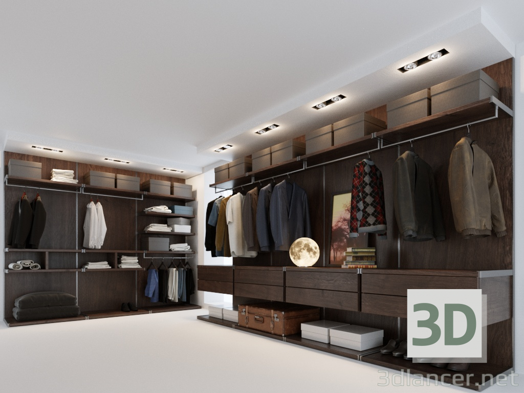 modello 3D di Armadio uomo modulare comprare - rendering