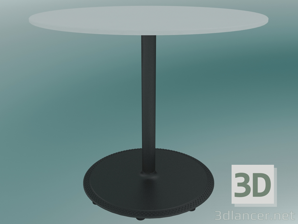 3d model Mesa BON (9380-51 (⌀ 60cm), H 51cm, blanco HPL, negro de hierro fundido) - vista previa