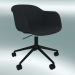 3d model Armchair with gas lift Fiber (Remix 183, Black) - preview