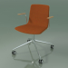 3d model Chair 5918 (on casters, with upholstery in the front, with armrests, oak) - preview