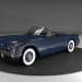 3d Chevrolet Corvette 1953 модель купить - ракурс