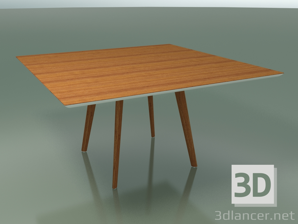 modello 3D Tavolo quadrato 3503 (H 74-140x140 cm, M02, effetto Teak, opzione 2) - anteprima