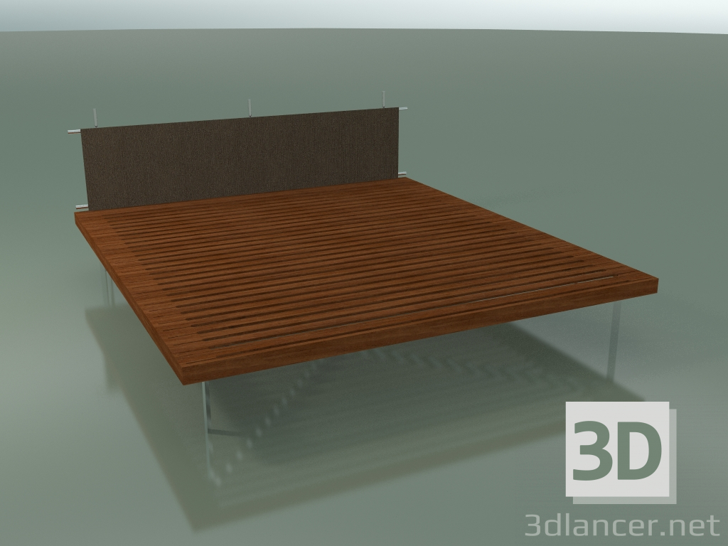 Modelo 3d Cama de casal com diadema EDWARD - preview