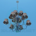 3d model Chandelier with ceiling paintings in 2 levels - preview