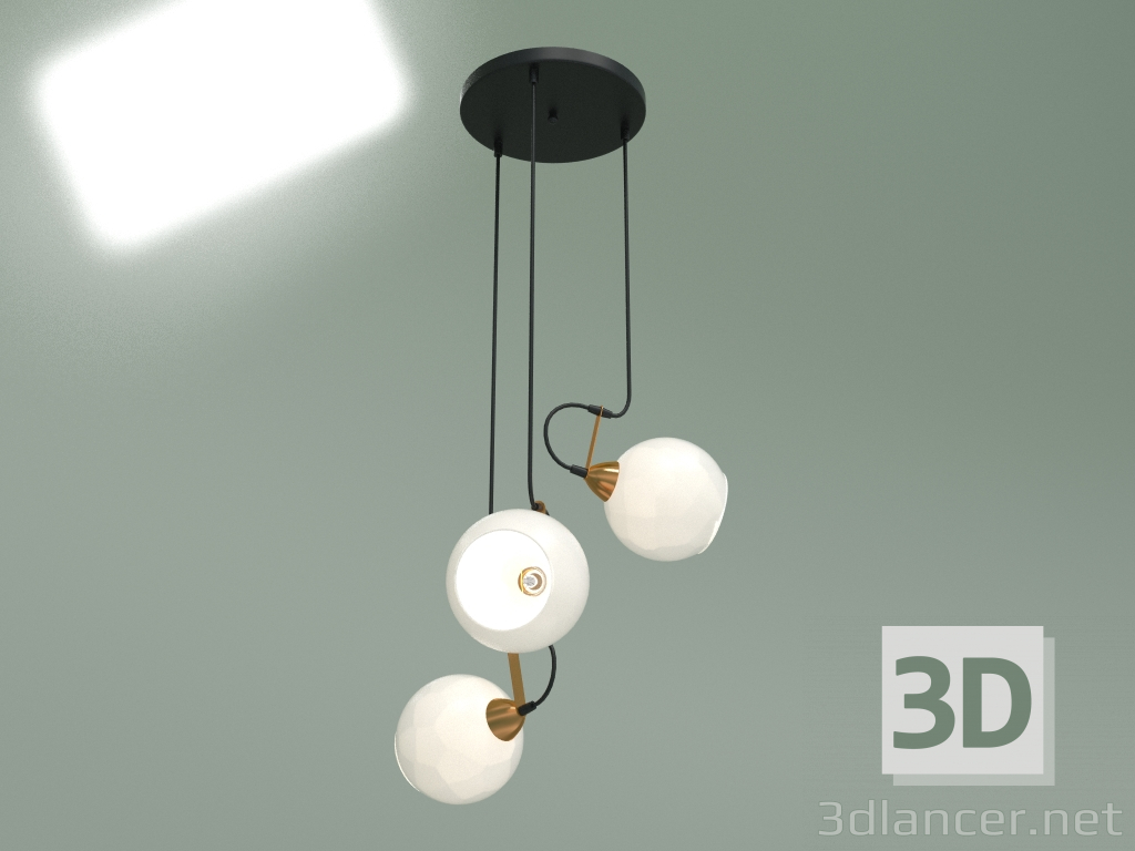 Modelo 3d Luminária pendente 50175-3 (preta) - preview