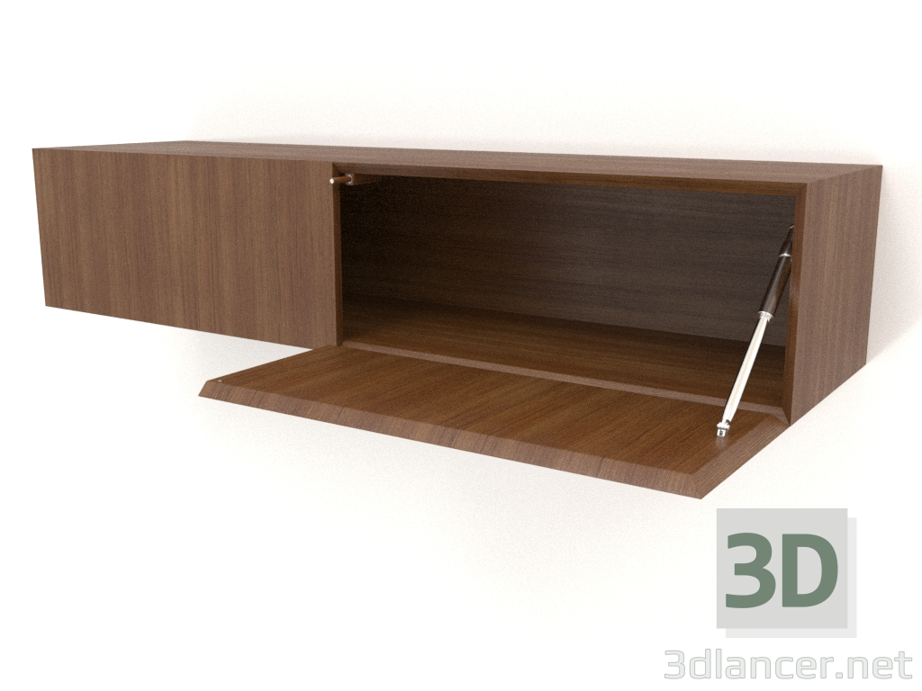 3D Modell Hängeregal ST 06 (offene Tür) (2 Türen, 1200x315x250, Holzbraun hell) - Vorschau