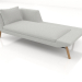 Modelo 3d Chaise longue 207 com apoio de braço à esquerda (pernas de madeira) - preview