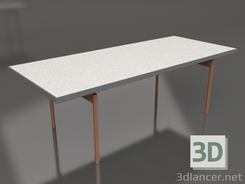 3D Modell Esstisch (Anthrazit, DEKTON Sirocco) - Vorschau