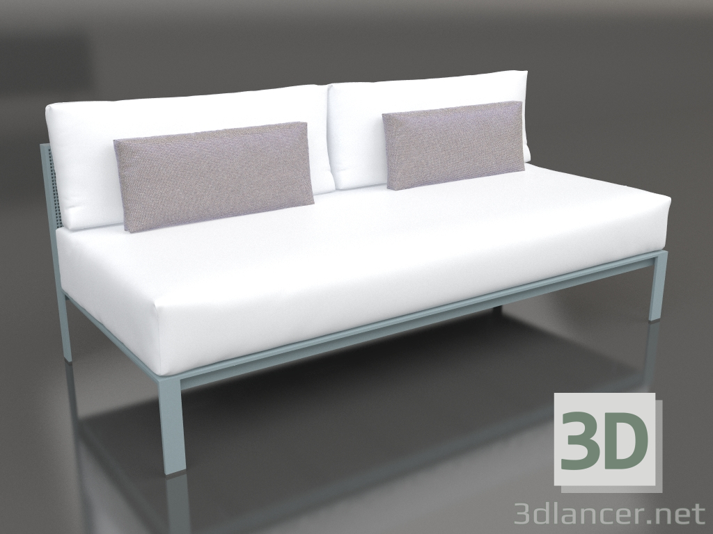 modello 3D Modulo divano, sezione 4 (Grigio blu) - anteprima