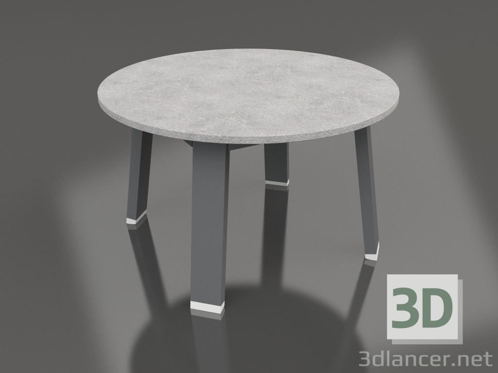 Modelo 3d Mesa lateral redonda (Antracite, DEKTON) - preview