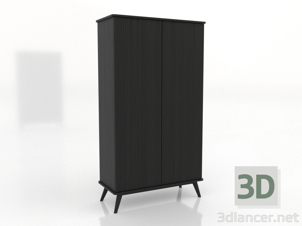 3d model Armario 4 1000x450x1800 mm (negro RAL 9005) - vista previa 3d model Armario 4 1000x450x1800 mm (negro RAL 9005) - vista previa
