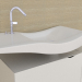 3d Washbasin with fixtures model buy - render