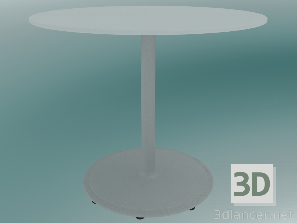 3D Modell Tisch BON (9380-51 (⌀ 60 cm), H 51 cm, HPL weiß, Gusseisen weiß) - Vorschau