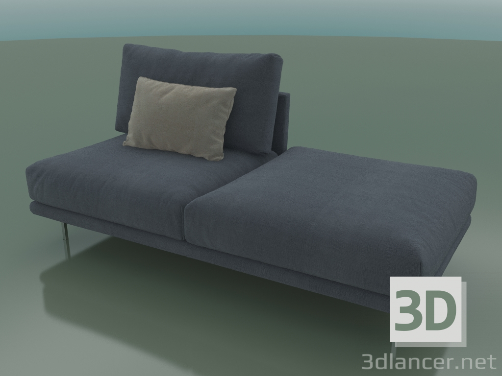 Modelo 3d Módulo direto duplo com encosto na metade direita da Alfinosa (2000 x 1000 x 730, 200AL-100-PR / S) - preview