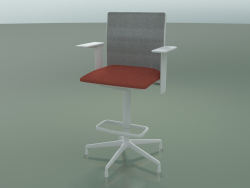 6506 Low Back Stool (5 Beine, mit Mesh, verstellbare Standard-3D-Armlehne, V12)