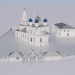 St.-Georgs-Kirche mit Nebengebäuden und Zäunen. Dedowsk 3D-Modell kaufen - Rendern