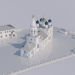 Iglesia de San Jorge con dependencias y vallas. Dedovsk 3D modelo Compro - render