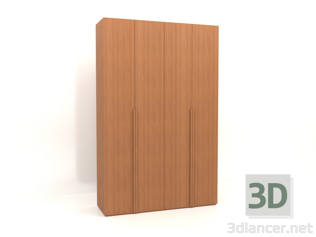 3D modeli Gardırop MW 02 ahşap (1800x600x2800, ahşap kırmızı) - önizleme