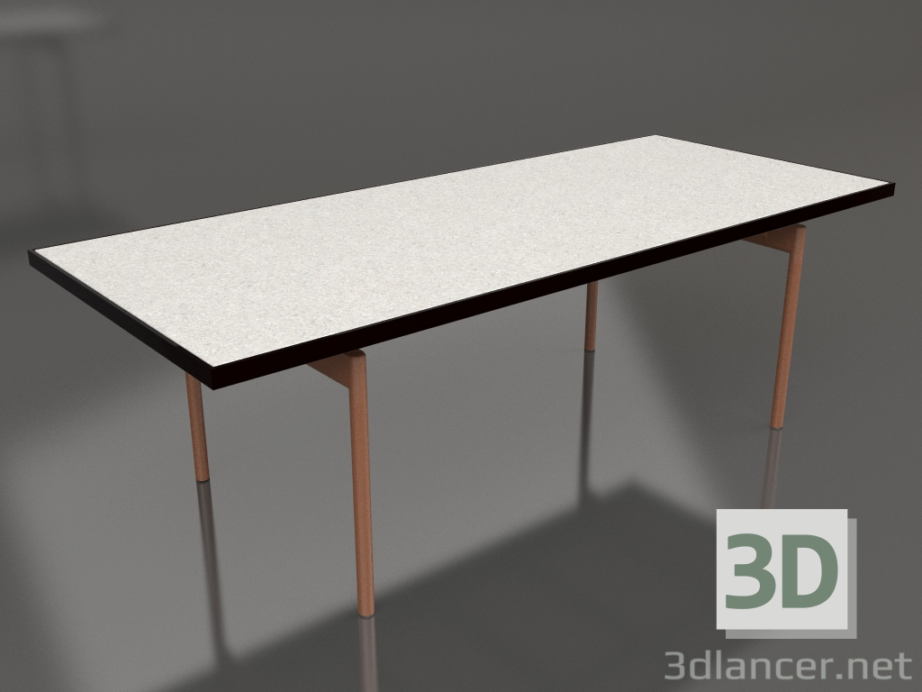 3D Modell Esstisch (Schwarz, DEKTON Sirocco) - Vorschau