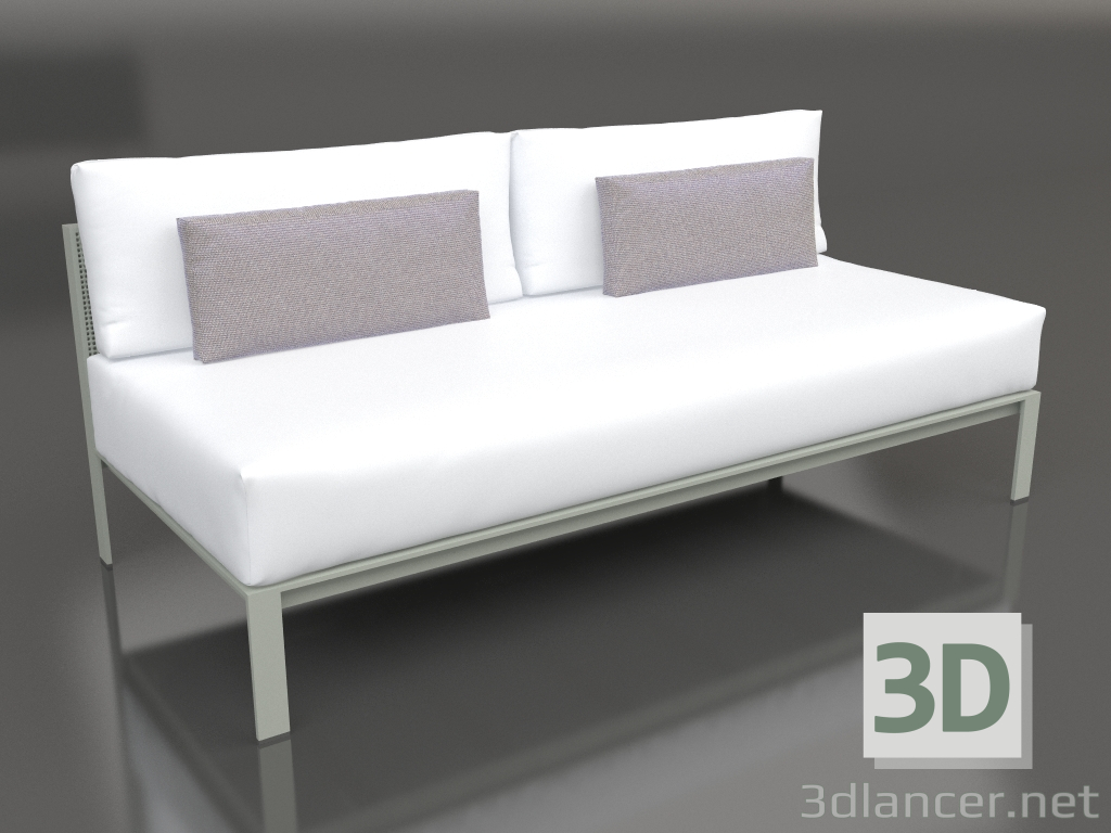 3d model Módulo sofá sección 4 (Gris cemento) - vista previa