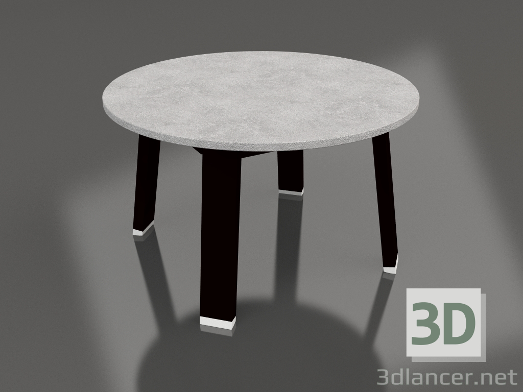 3d модель Круглий бічний стіл (Black, DEKTON) – превью