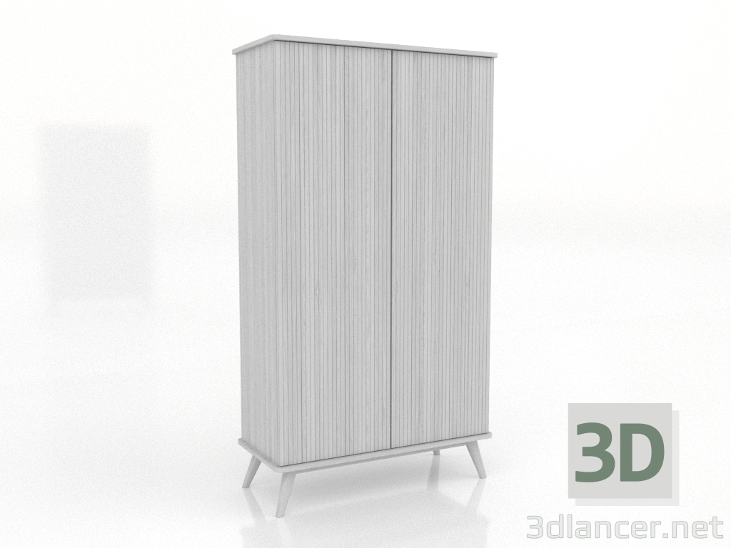 modello 3D Armadio 4 1000x450x1800 mm (bianco RAL 9010) - anteprima modello 3D Armadio 4 1000x450x1800 mm (bianco RAL 9010) - anteprima