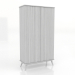 modello 3D Armadio 4 1000x450x1800 mm (bianco RAL 9010) - anteprima