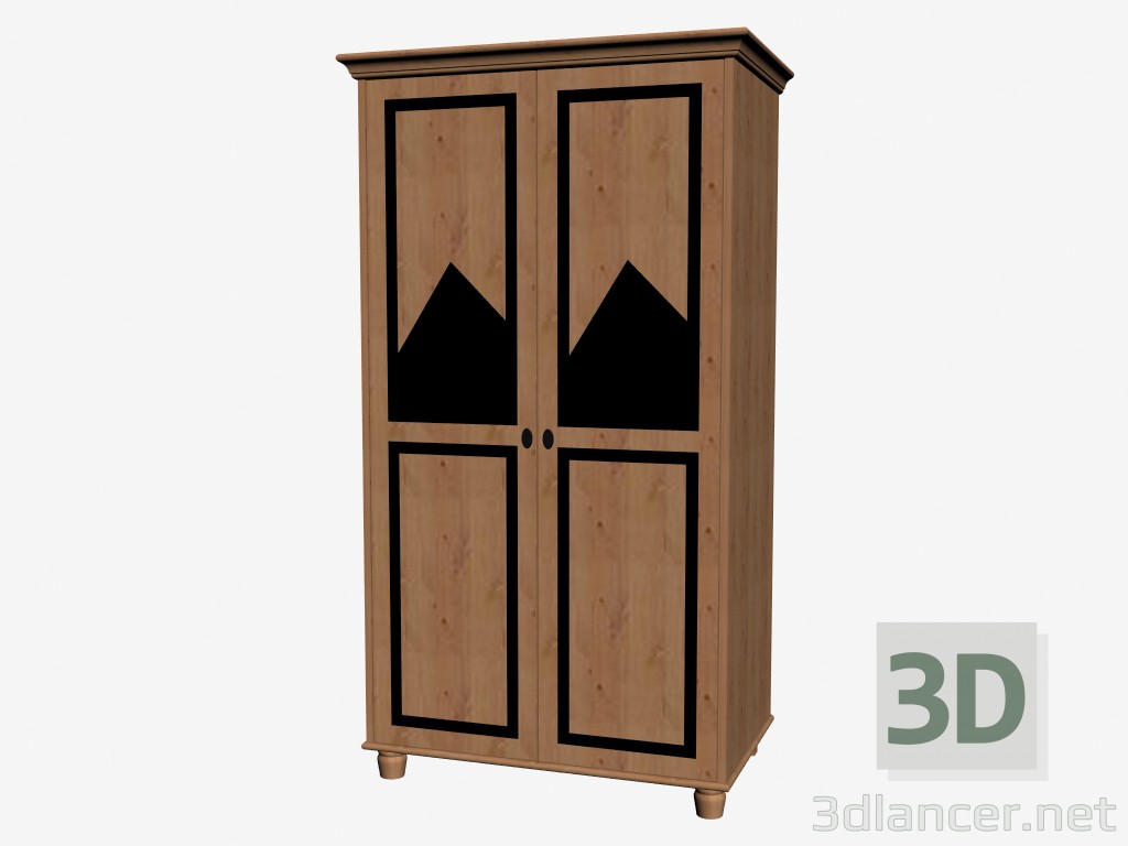 Modelo 3d Guarda-roupa 2 portas - preview