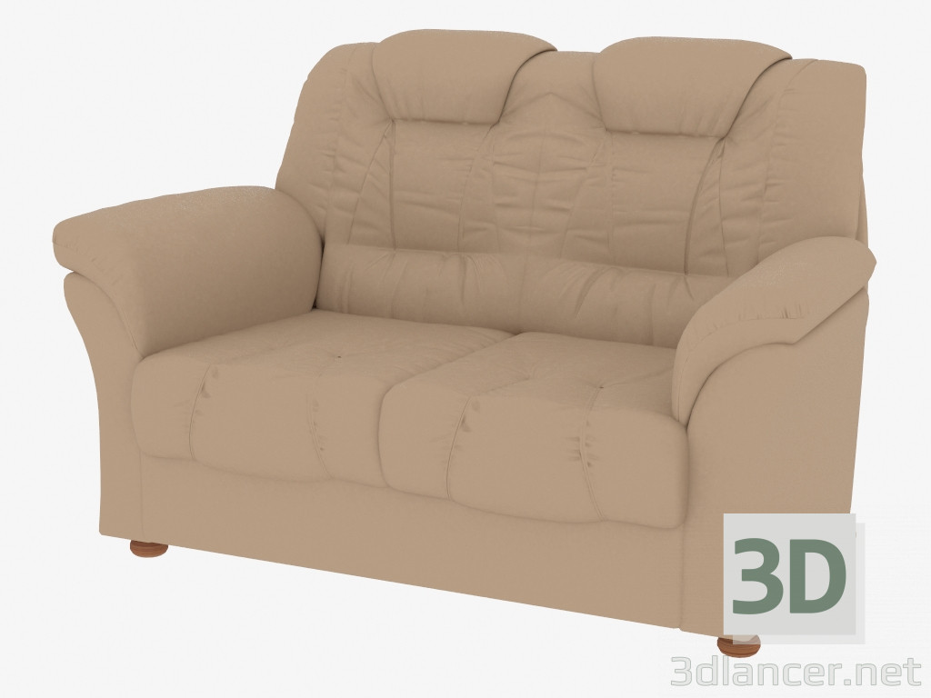 3D Modell Ledersofa gerade (dx2) - Vorschau