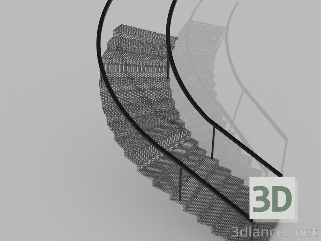 3D Modell Wendeltreppe - Vorschau