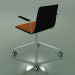 3d model Chair 5918 (on casters, with upholstery in the front, with armrests, black birch) - preview