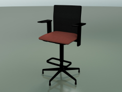 6506 Low Back Stool (5 legs, with mesh, adjustable standard 3D armrest, V39)