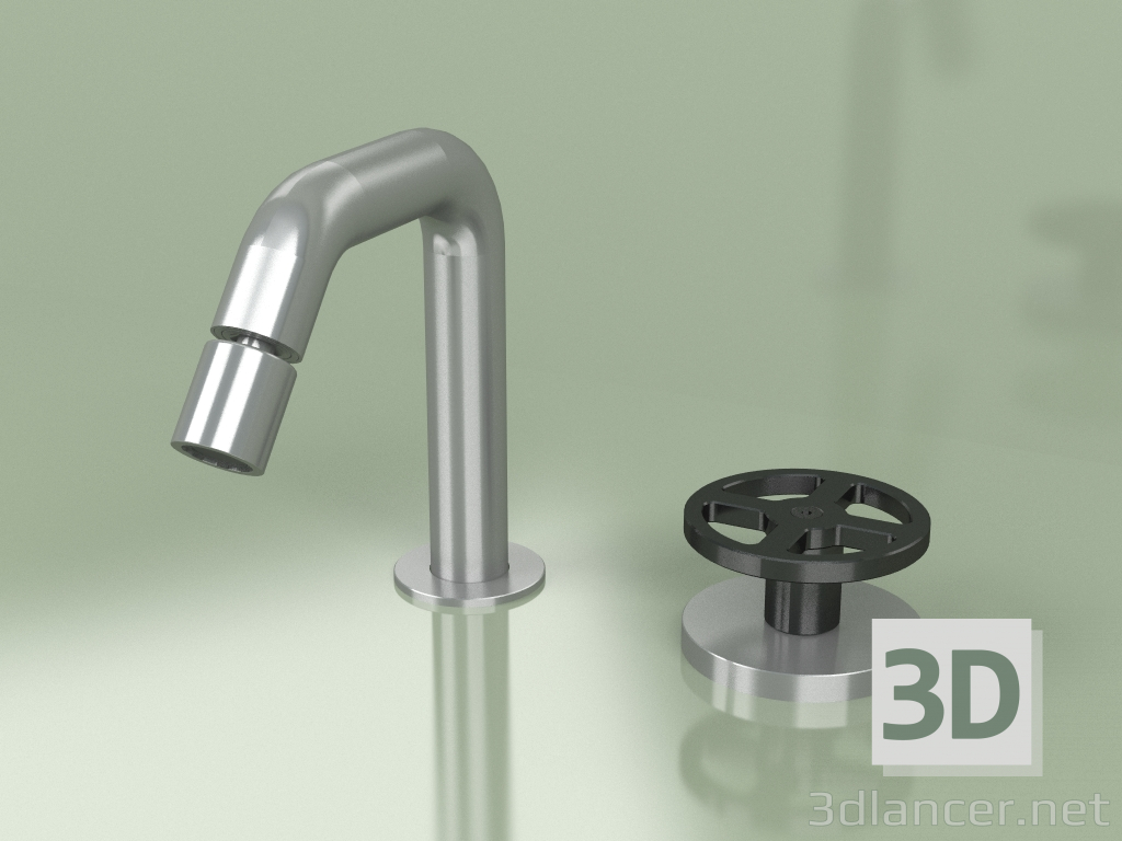 modello 3D Miscelatore bidet idroprogressivo con bocca orientabile (20 37, AS-ON) - anteprima