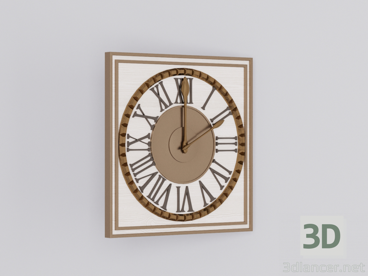 3D Modell Wanduhr - Vorschau