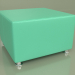 modello 3D Pouf Malta (pelle verde) - anteprima