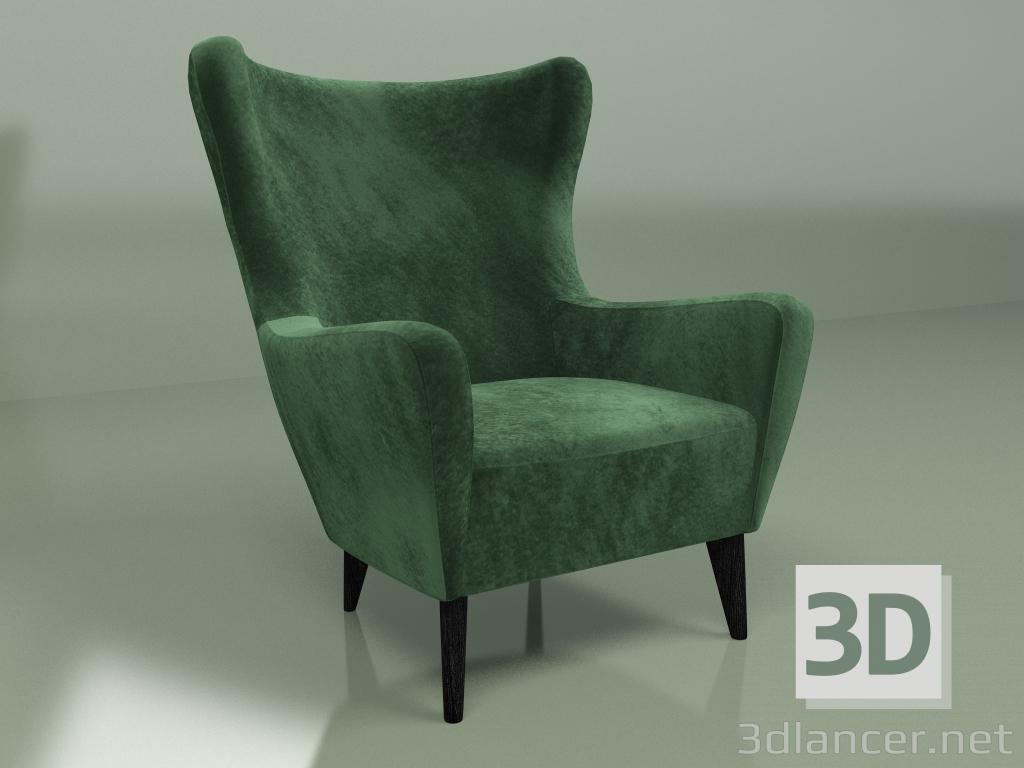 Modelo 3d Poltrona Elsa (verde) - preview