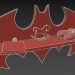 3d Wall shelf in the children's room "Batman" model buy - render