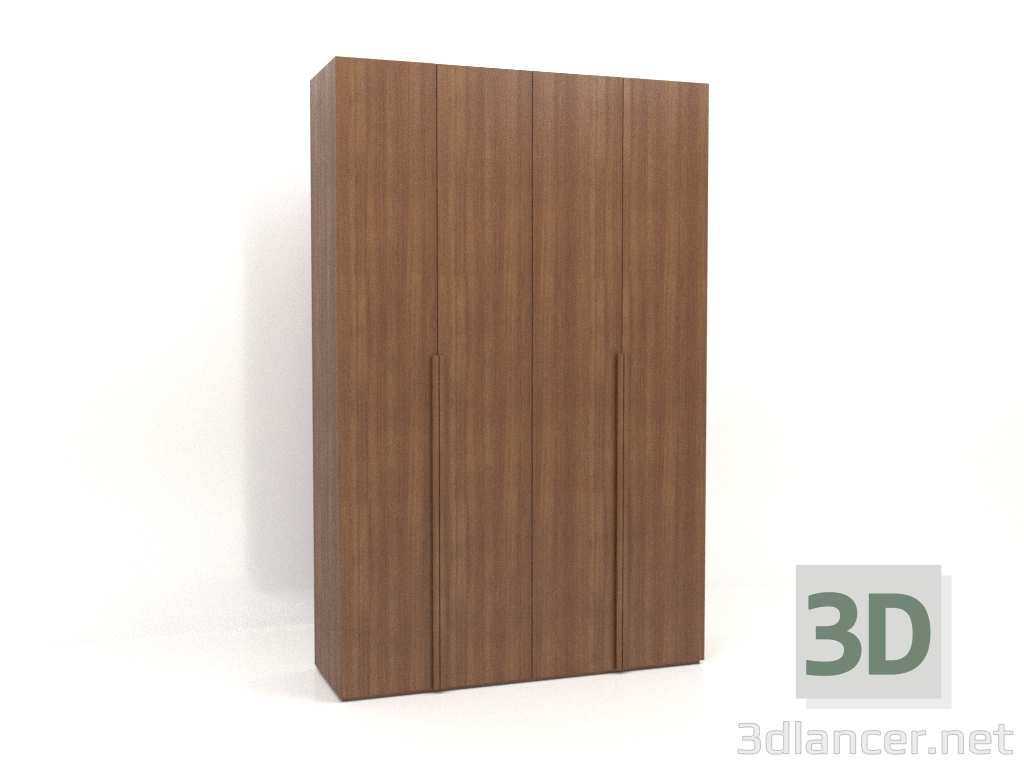 3D Modell Kleiderschrank MW 02 Holz (1800x600x2800, Holz braun hell) - Vorschau