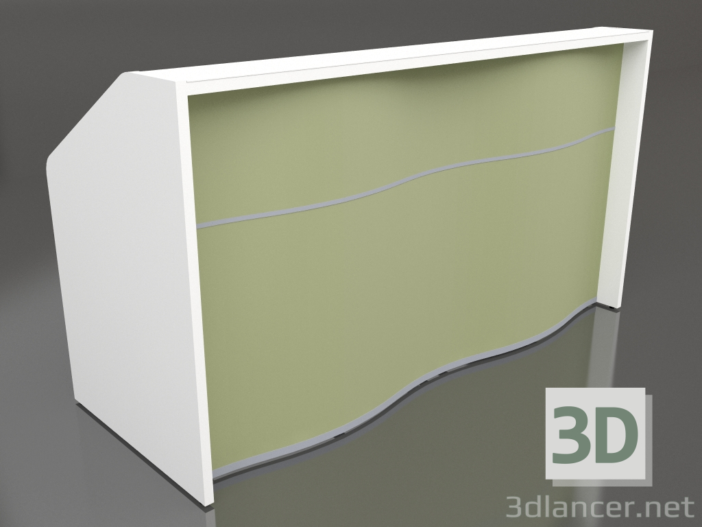 3d model Mostrador de recepción Wave LUV14 (1996x770) - vista previa