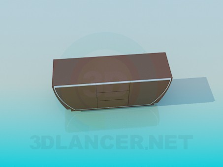 3d model Gabinete de amplia cabecera - vista previa