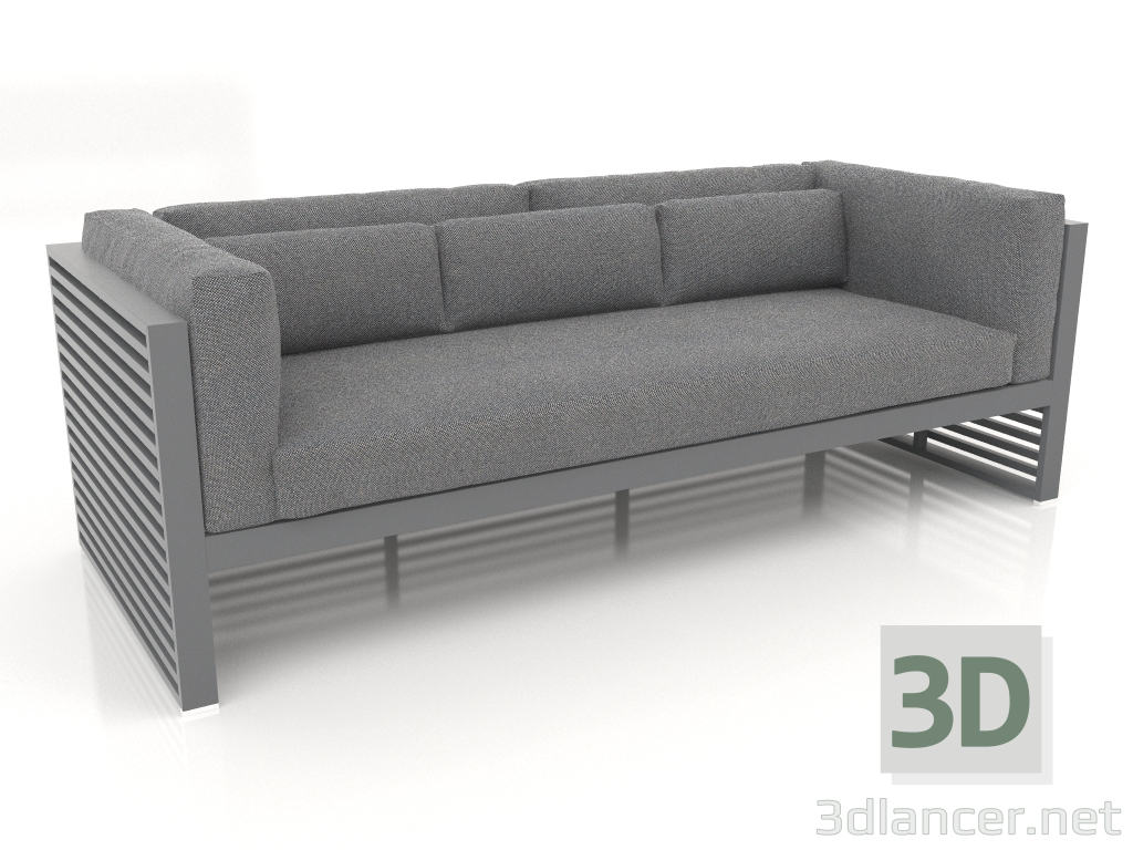 3D Modell 3-Sitzer-Sofa (Anthrazit) - Vorschau