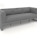 3D Modell 3-Sitzer-Sofa (Anthrazit) - Vorschau