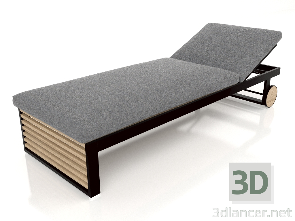 3d model Tumbona (Negro) - vista previa