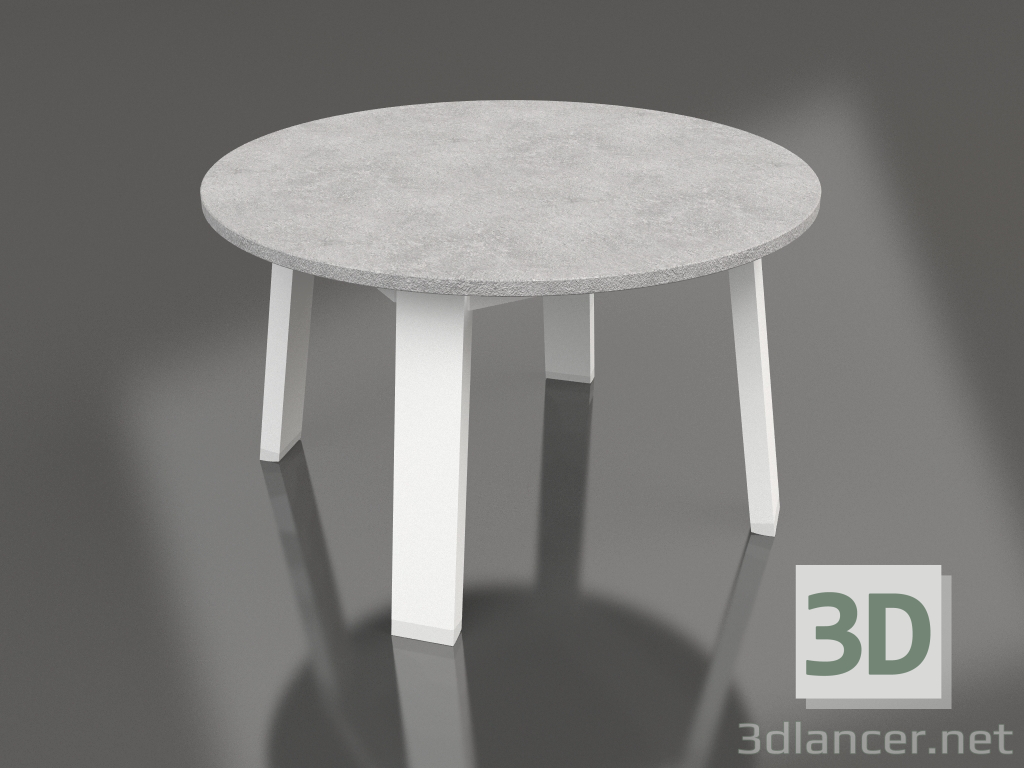 3D Modell Runder Beistelltisch (Weiß, DEKTON) - Vorschau